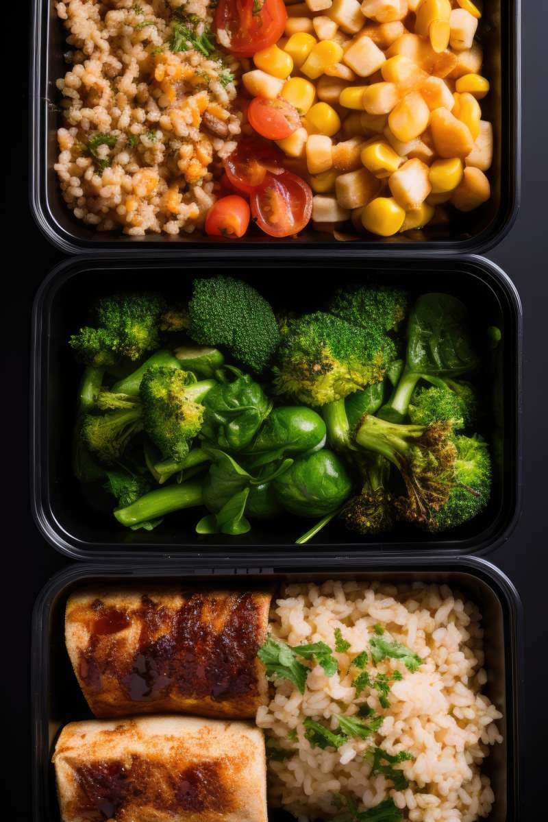 Variety of different protein Meals Delivery 
 in Containers